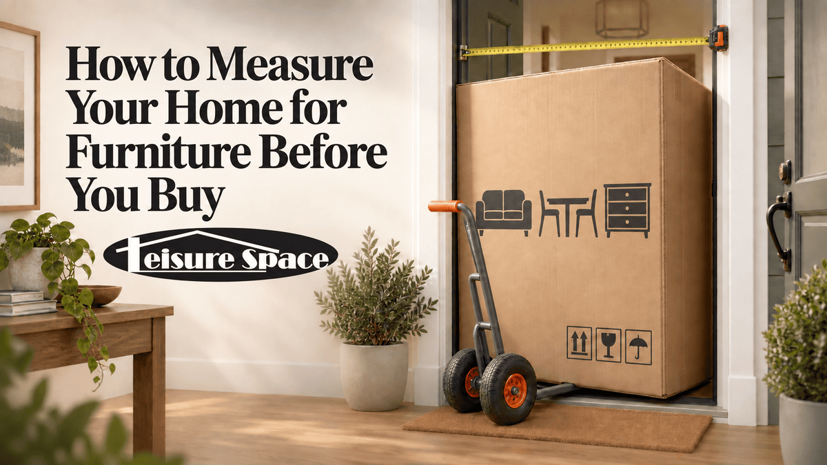 Cover photo of How to Measure Your Home for Furniture Before You Buy. The photos show a box is bigger than the door, so can't get in the door.