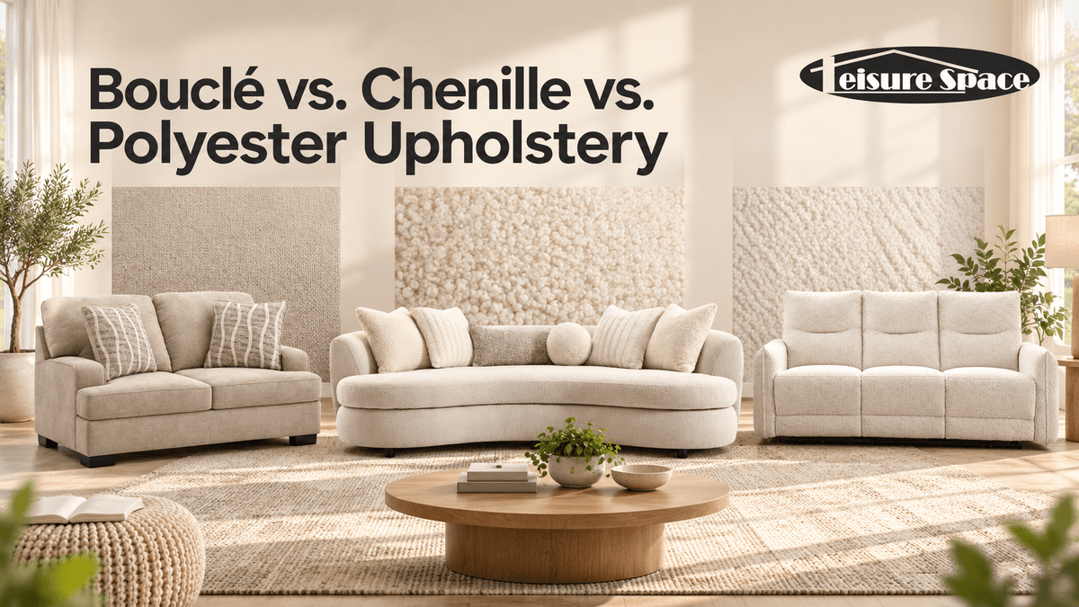 Bouclé vs. Chenille vs. Polyester Upholstery Sofas