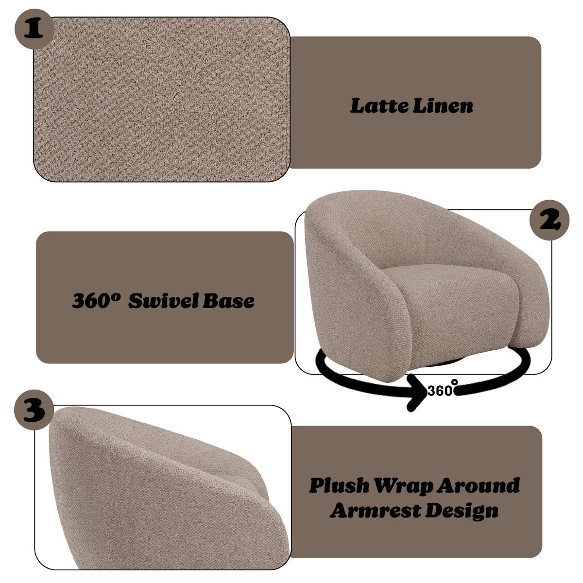 Zoey - Accent Chair With Swivel β product view 7