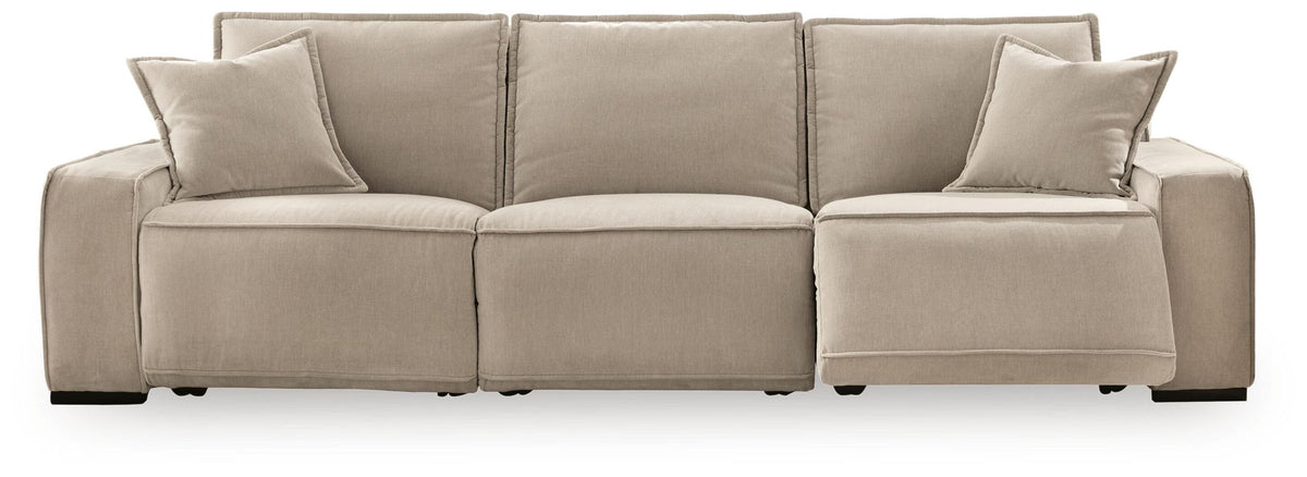 Carceri - 3-Piece Power Sectional Reclining Sofa With Armless Power Recliner - Cashmere