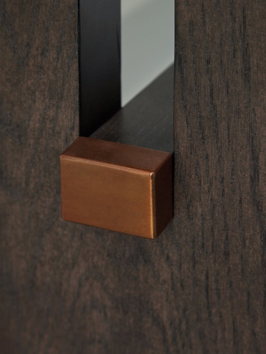Burkhaus - Sofa Table - White / Dark Brown