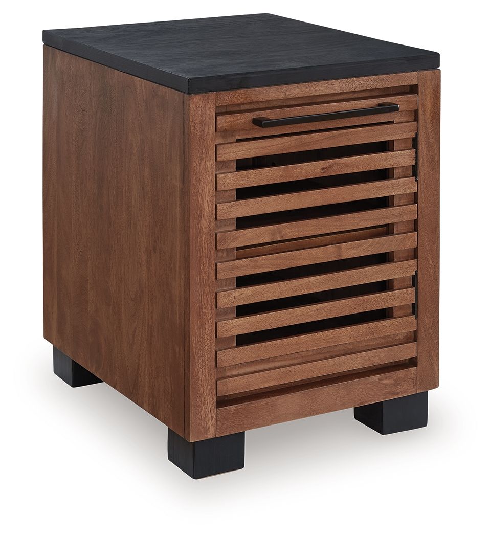 Kallari - Chair Side End – Warm Brown / — product view 1