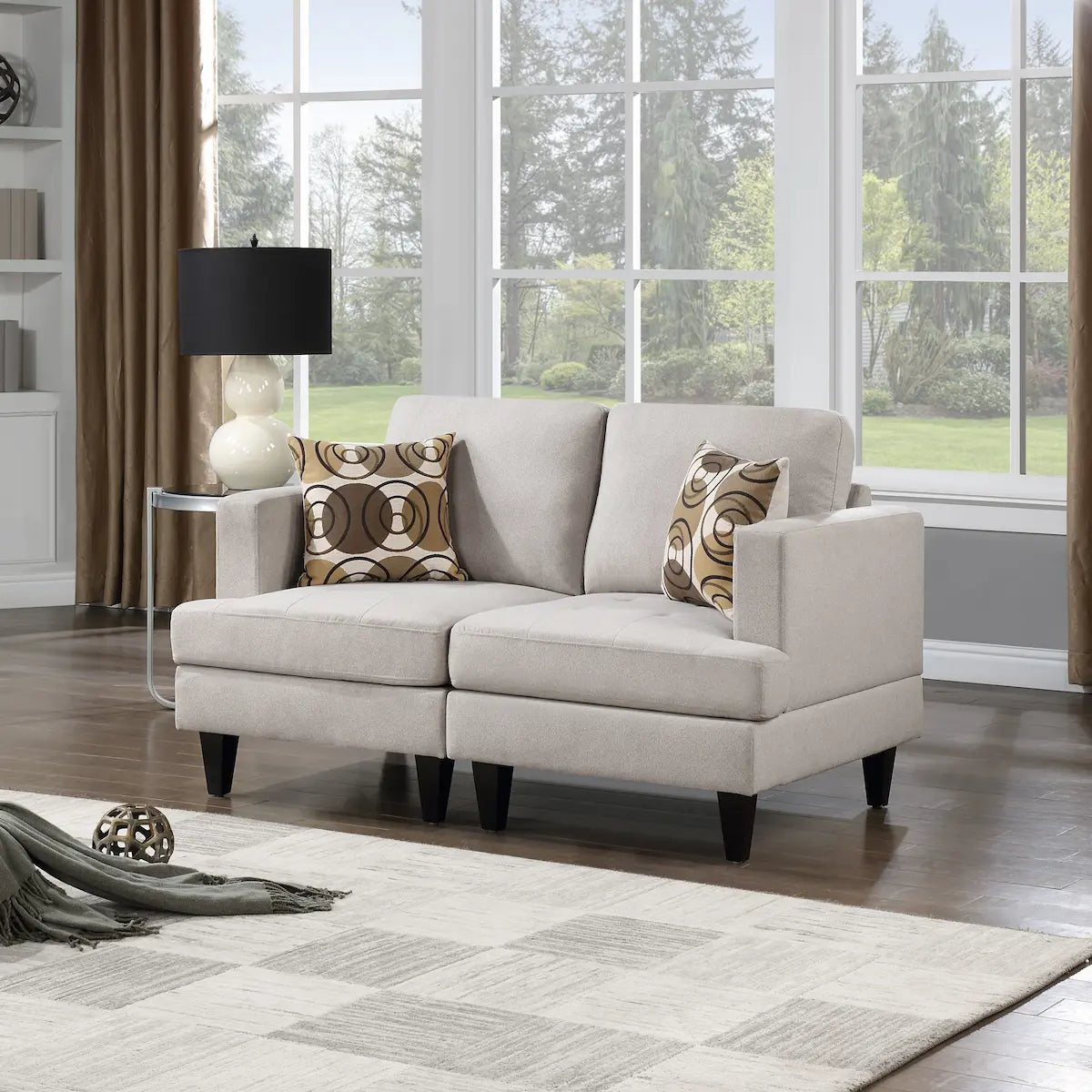 Huntington 3 - Piece Beige Sofa Set | Sofa, Loveseat & Chair Collection - Leisure Space