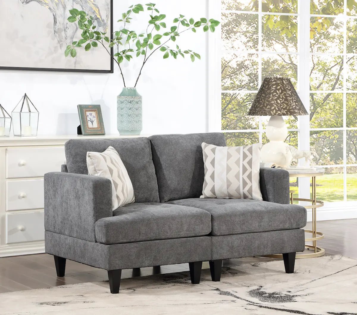 Huntington 3 - Piece Beige Sofa Set | Sofa, Loveseat & Chair Collection - Leisure Space