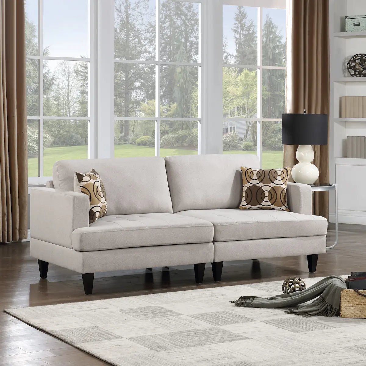 Huntington 3 - Piece Beige Sofa Set | Sofa, Loveseat & Chair Collection - Leisure Space