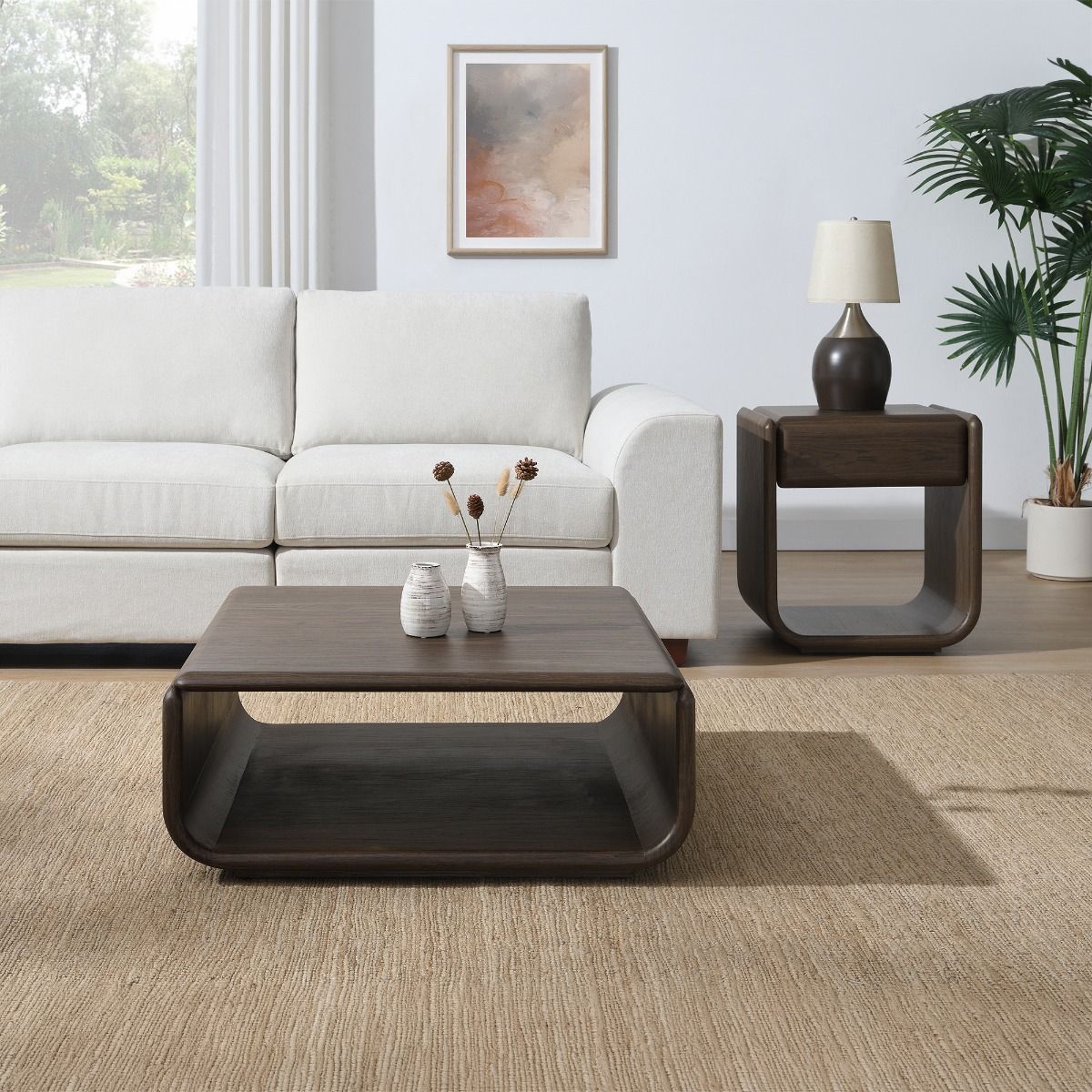 Lanza - End Table With Drawer - Dark Walnut