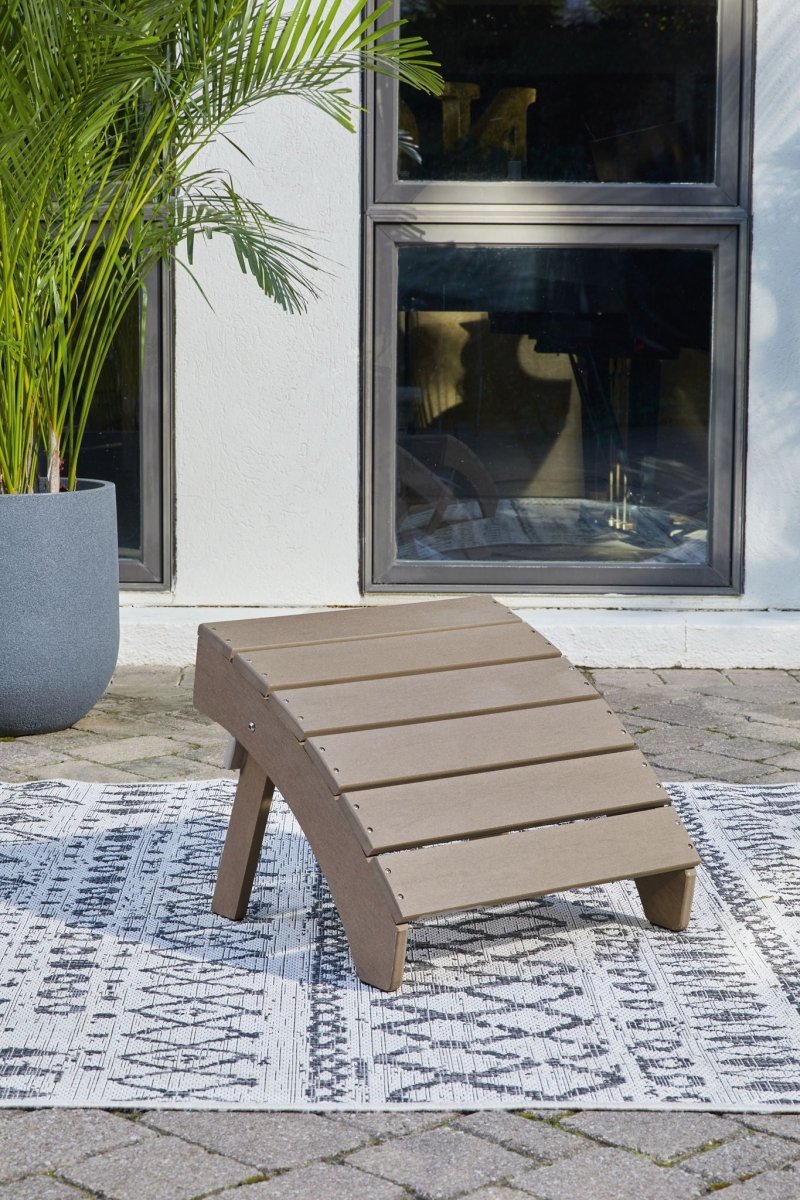 Sundown Treasure - 2 Pc. - Adirondack Chair And Ottoman - Driftwood