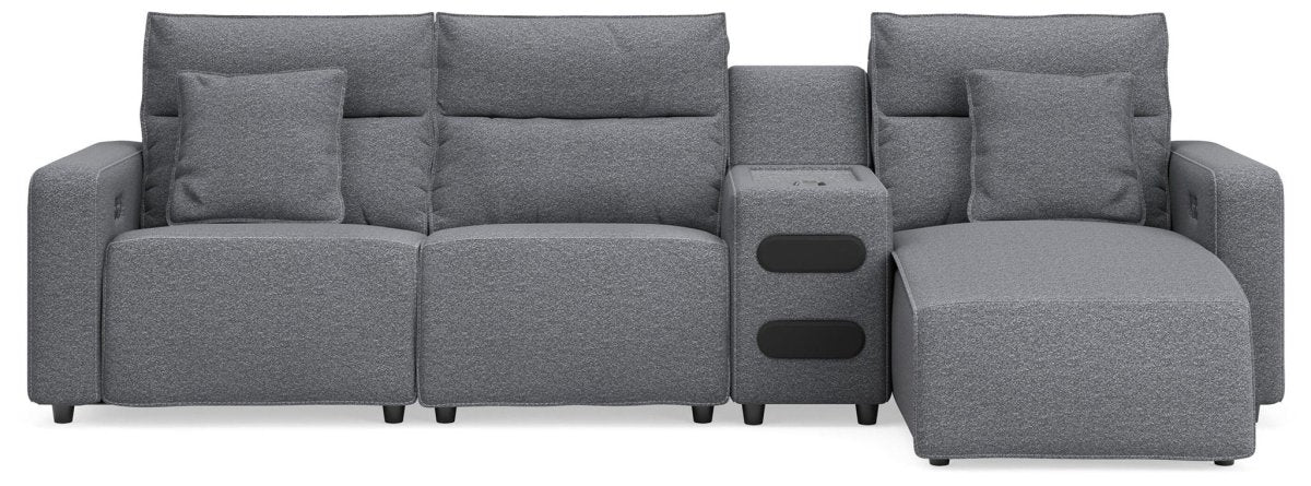 Modmax II - Reclining Sectional - Salt And Pepper