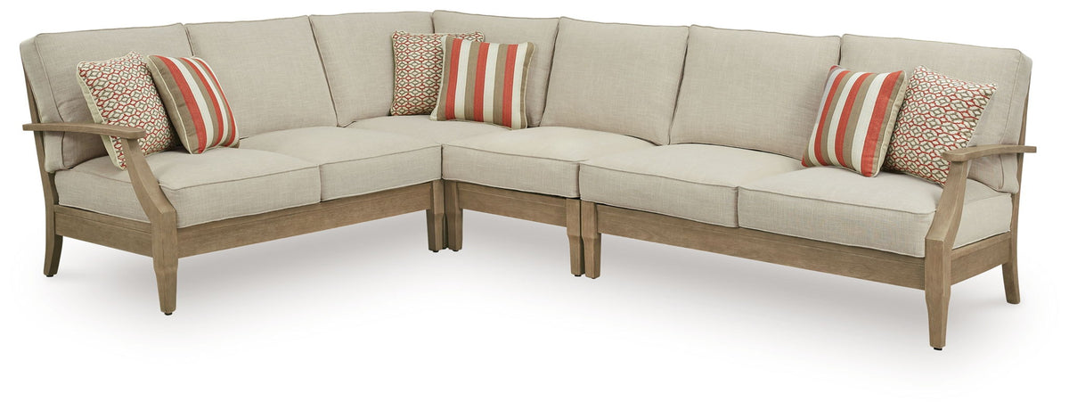 Clare View - 4-Piece Outdoor Sectional - Beige