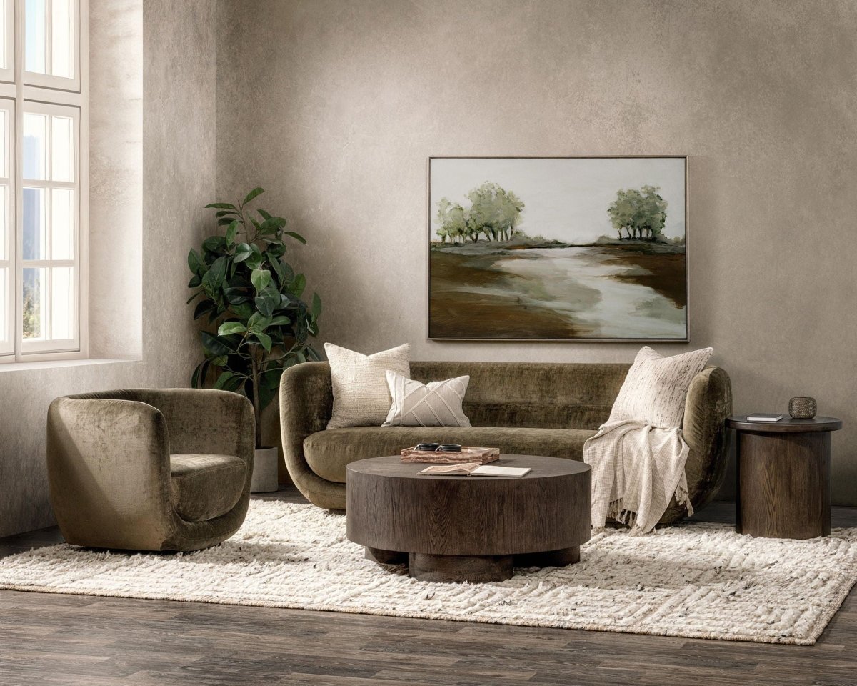 Nico - Upholstered Sofa - Olive Green