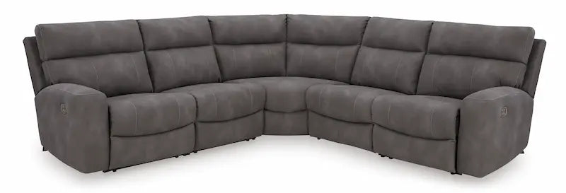 Next - Gen DuraPella 5 - Piece Power Reclining Sectional – Slate - Leisure Space