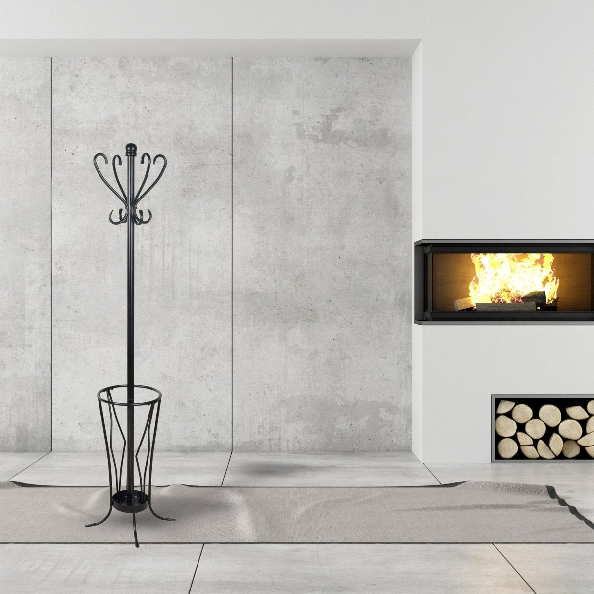 Coat Rack with Umbrella Stand - Leisure Space