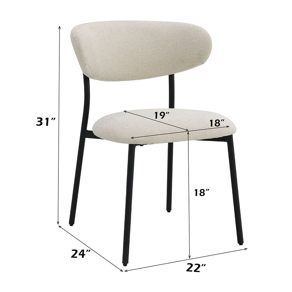 Jirina - Side Chair (Set of 2) - Beige Chenille
