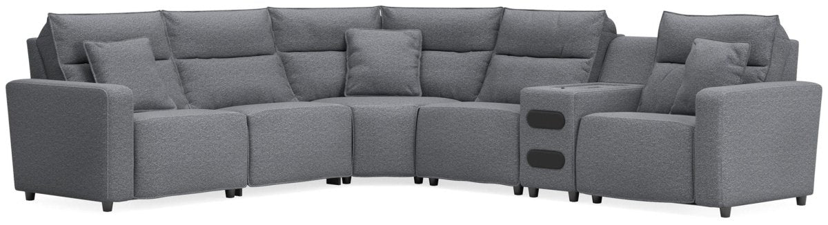 Modmax II - Reclining Sectional - Salt And Pepper