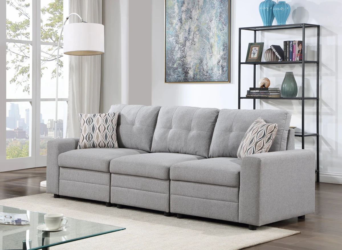 Oceanside Modular Sofa | Modern Tufted Fabric Couch