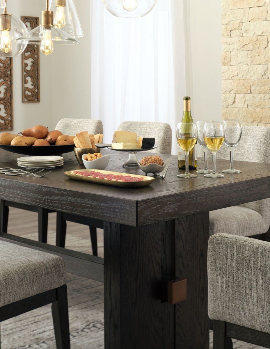 Burkhaus - Rectangular Dining Room Extension Table - Dark Brown