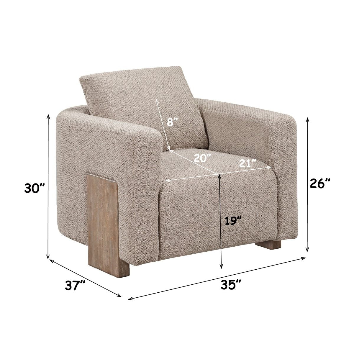 Tryne - Accent Chair - Latte