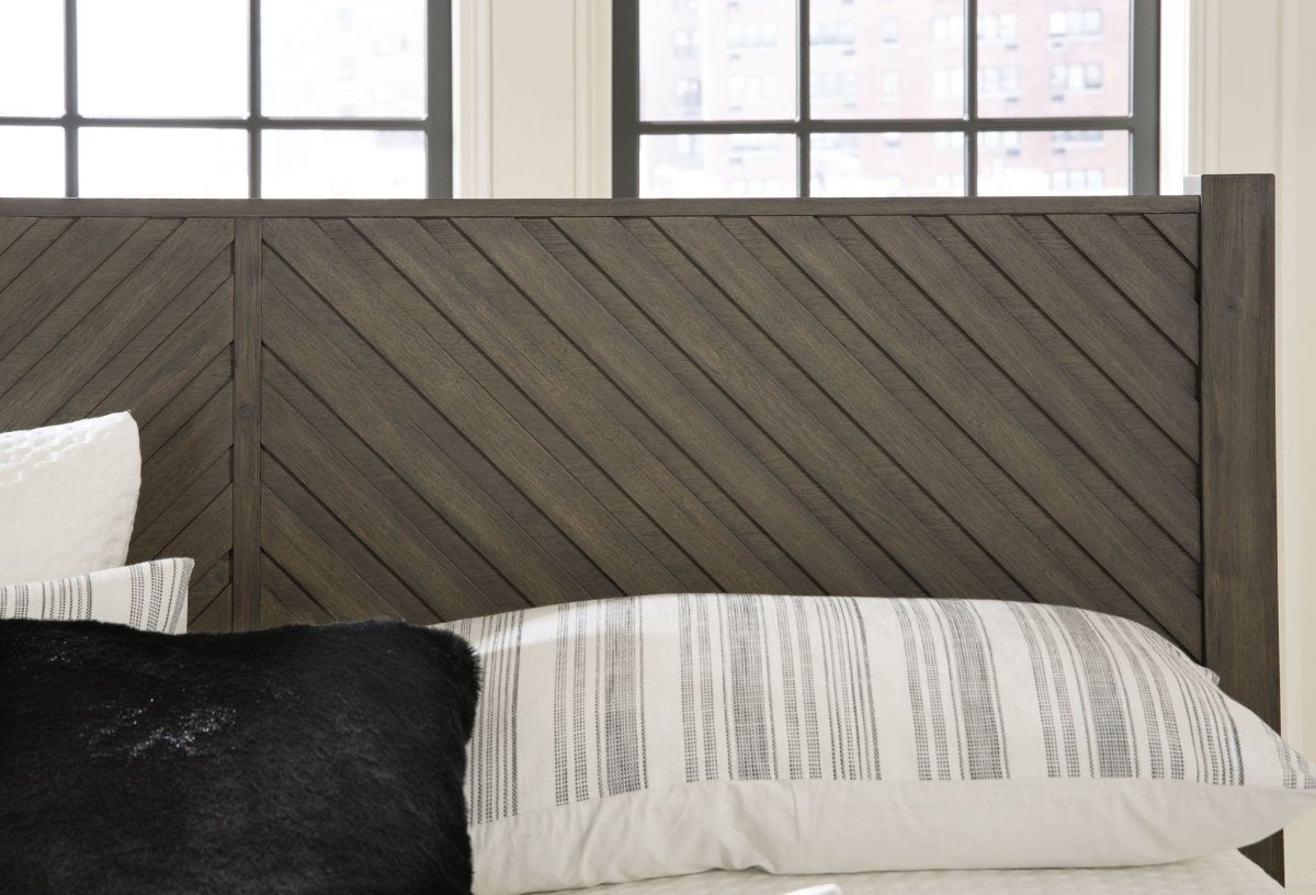 Arkenton - King Panel Bed - Grayish Brown