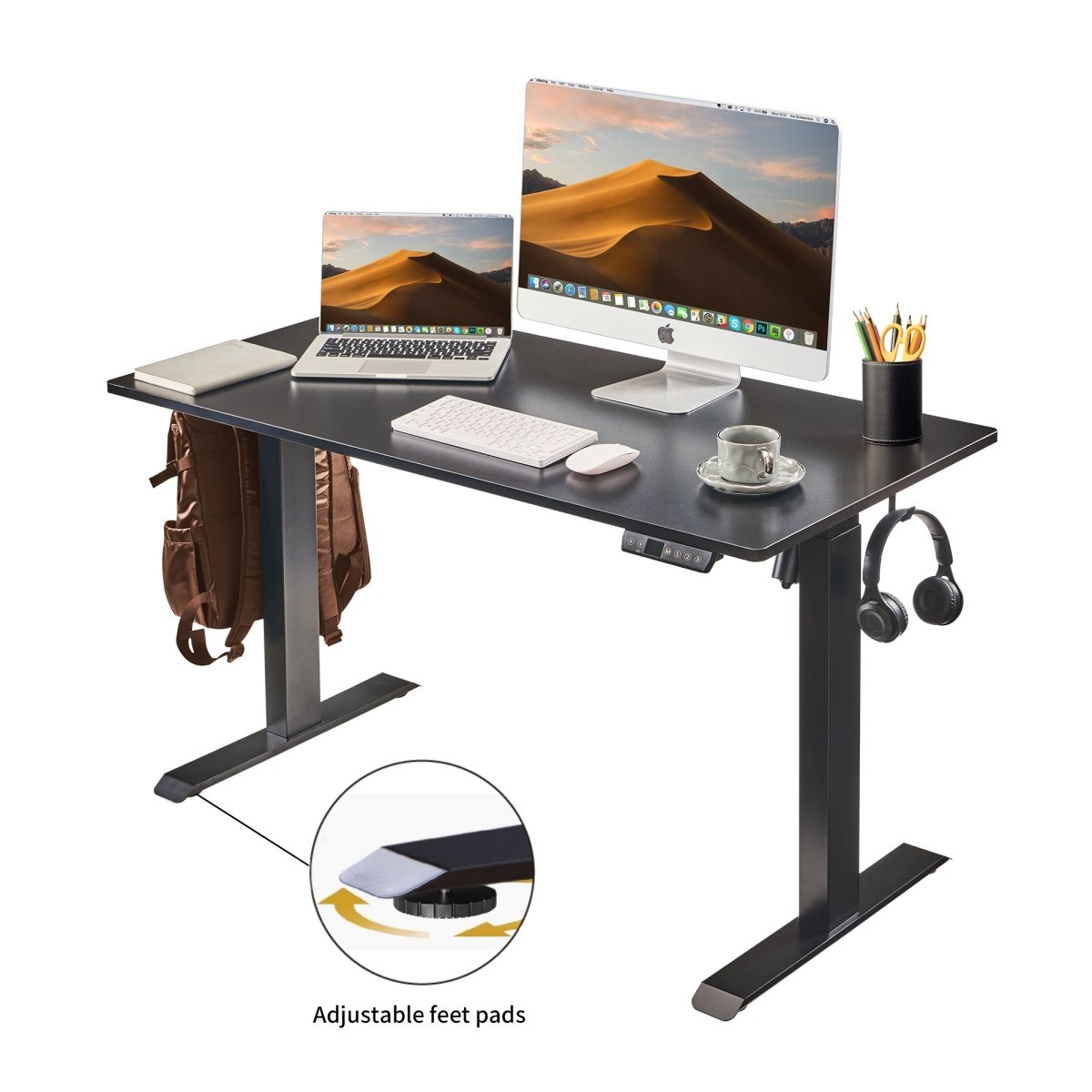 Electric Standing Desk – Black Frame/Black — product view 9