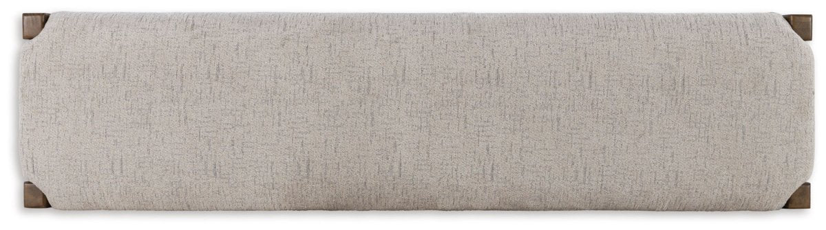 Cabalynn - Large Uph Dining Room Bench - Oatmeal / Light Brown
