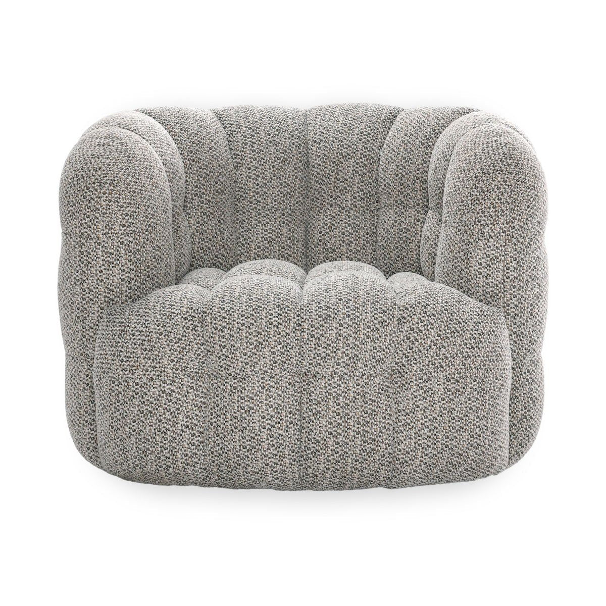 Walter - Upholstered Swivel Chair - Heathered Gray