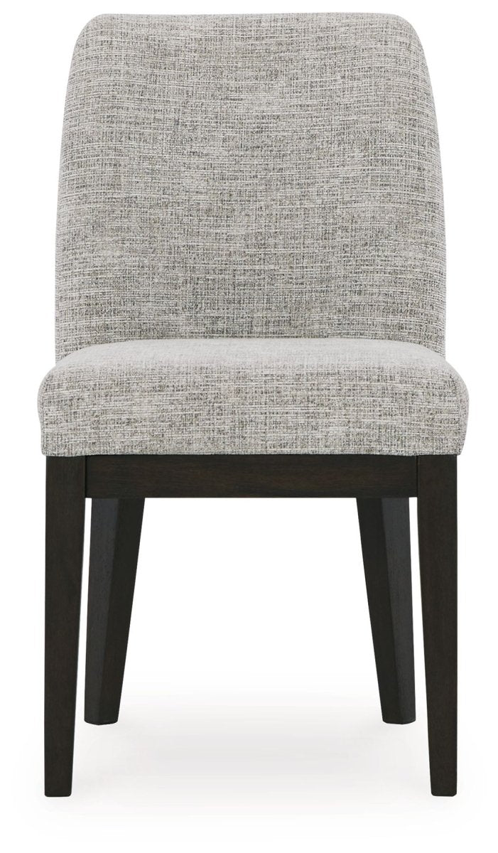 Burkhaus - Dining UPH Side Chair (Set of 2) - Beige / Dark Brown