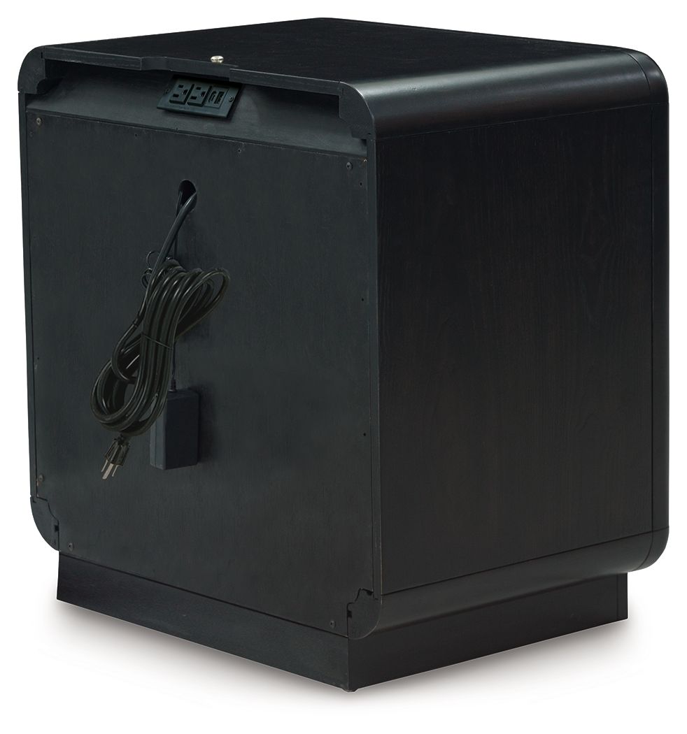Rowanbeck - One Drawer Night Stand - Black