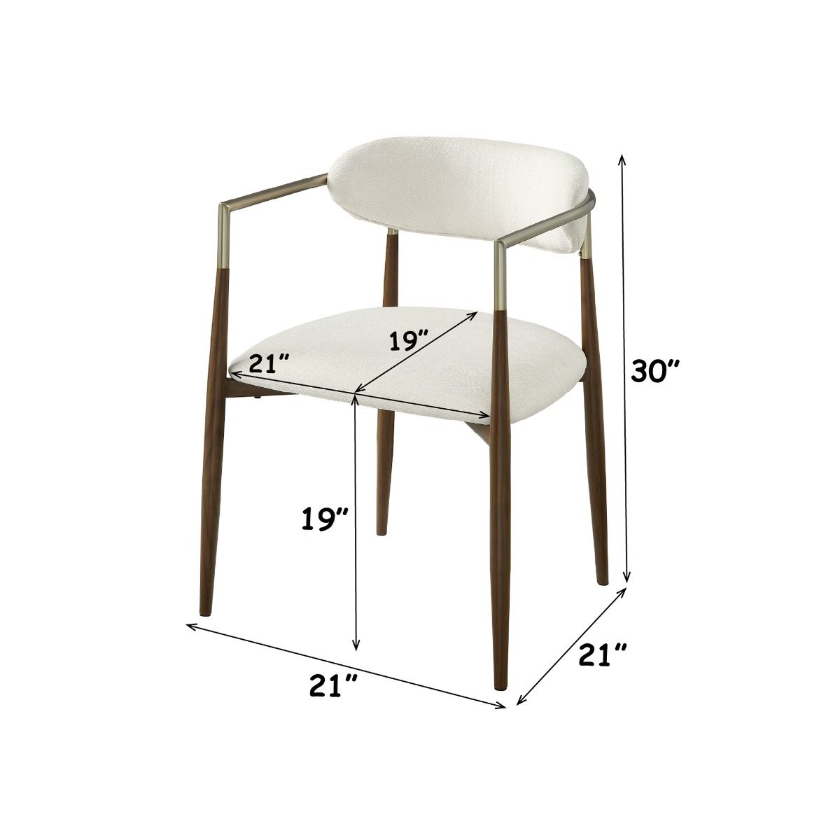 Clayten - Arm Chair (Set of 2) - Brown Oak