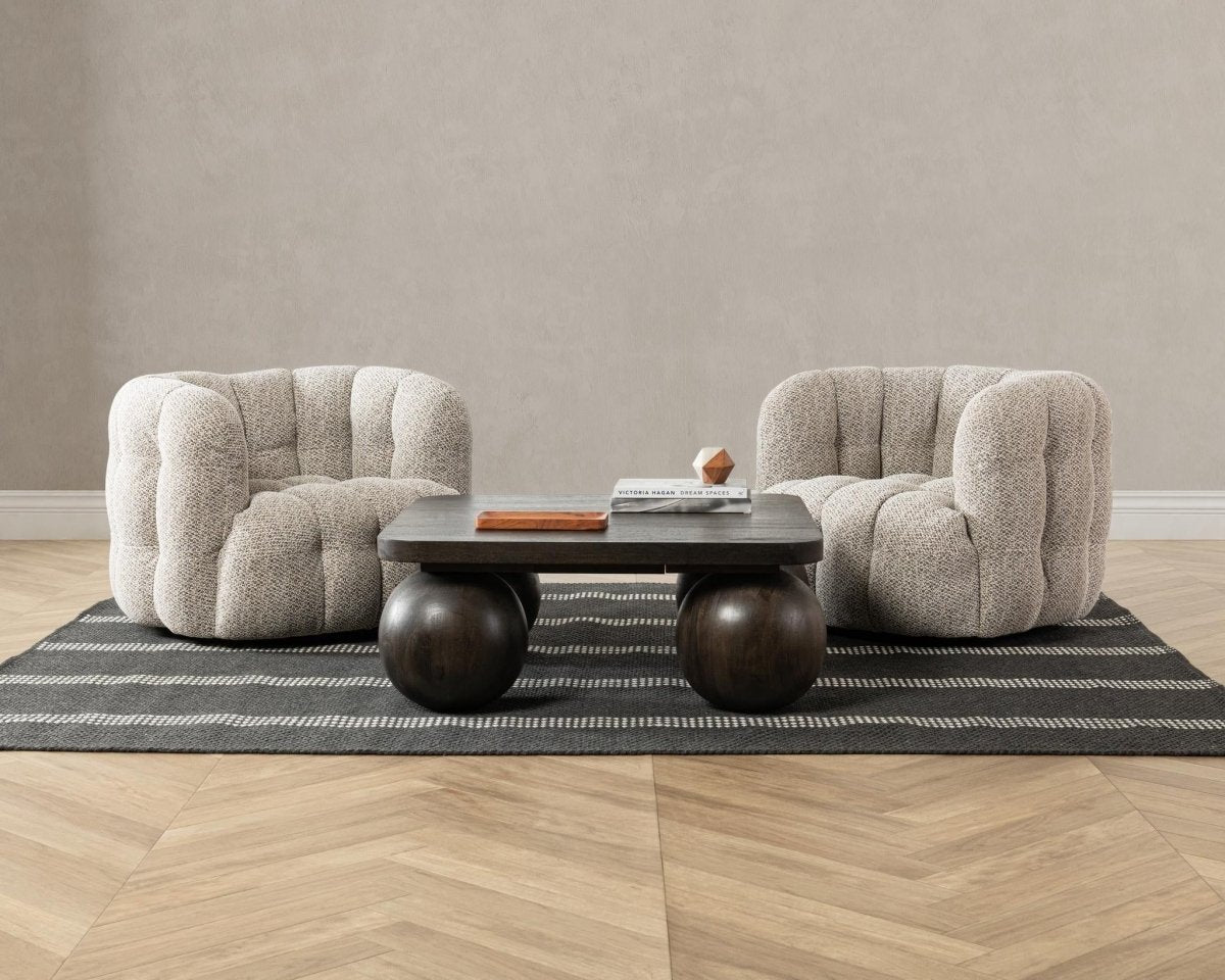 Walter - Upholstered Swivel Chair - Heathered Gray