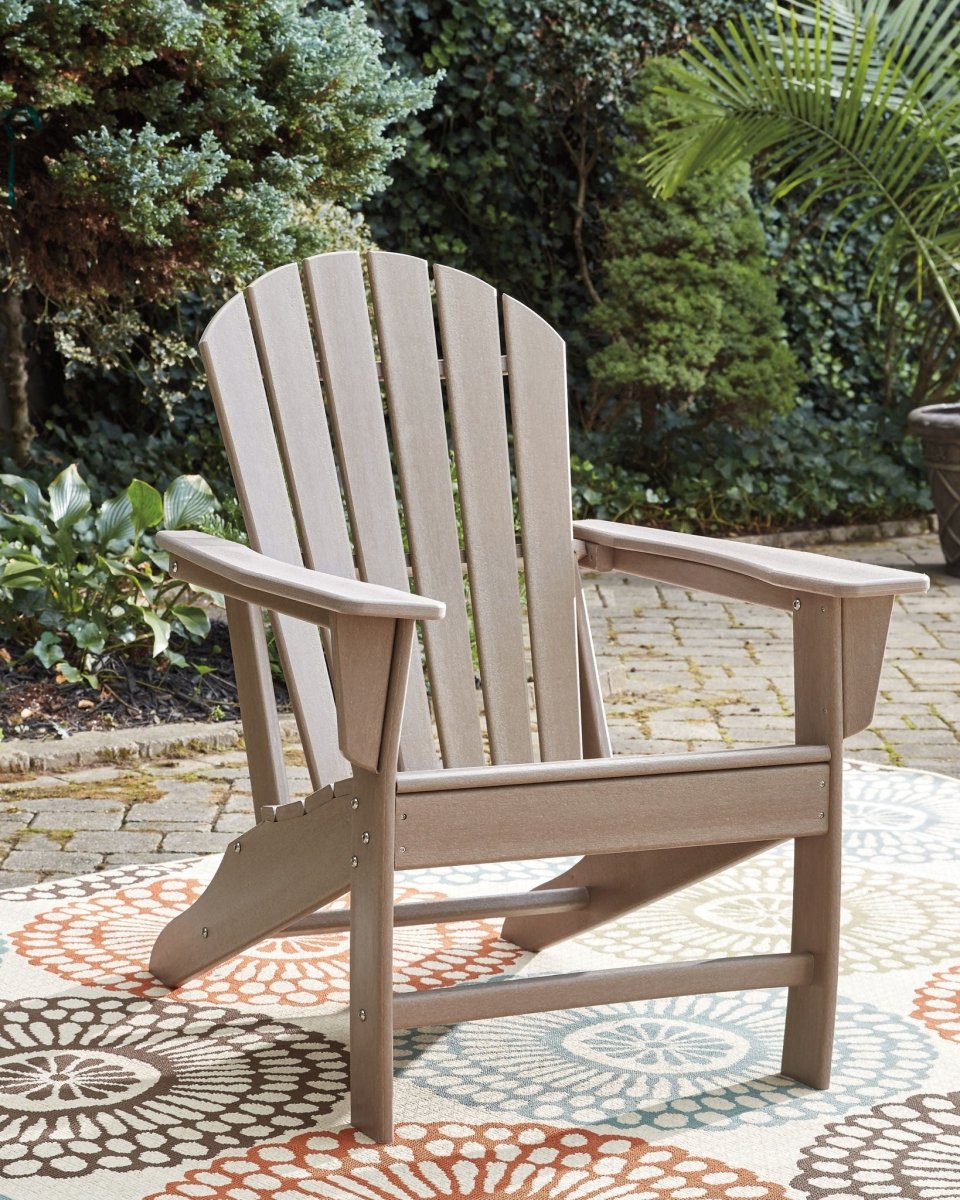 Sundown Treasure - 2 Pc. - Adirondack Chair And Ottoman - Driftwood