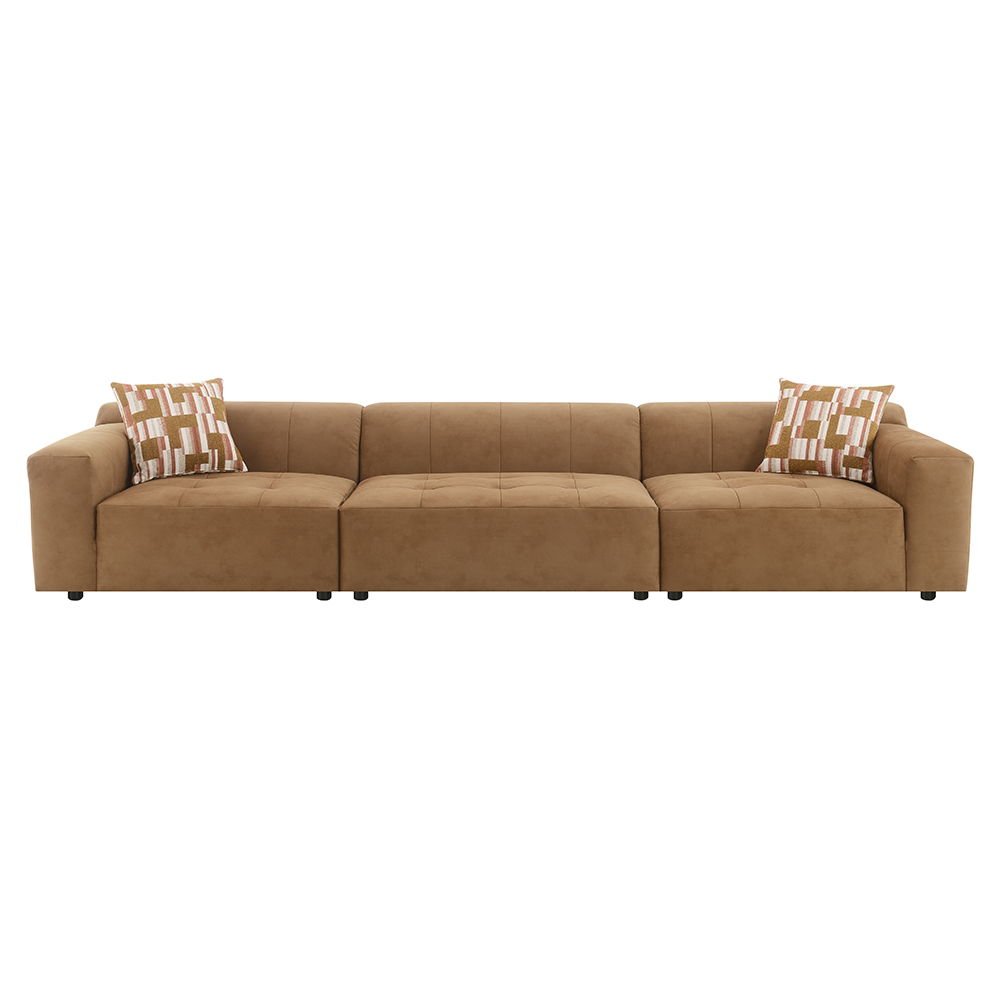 Zoey - Modular - Armless Chair - Chocolate Suede