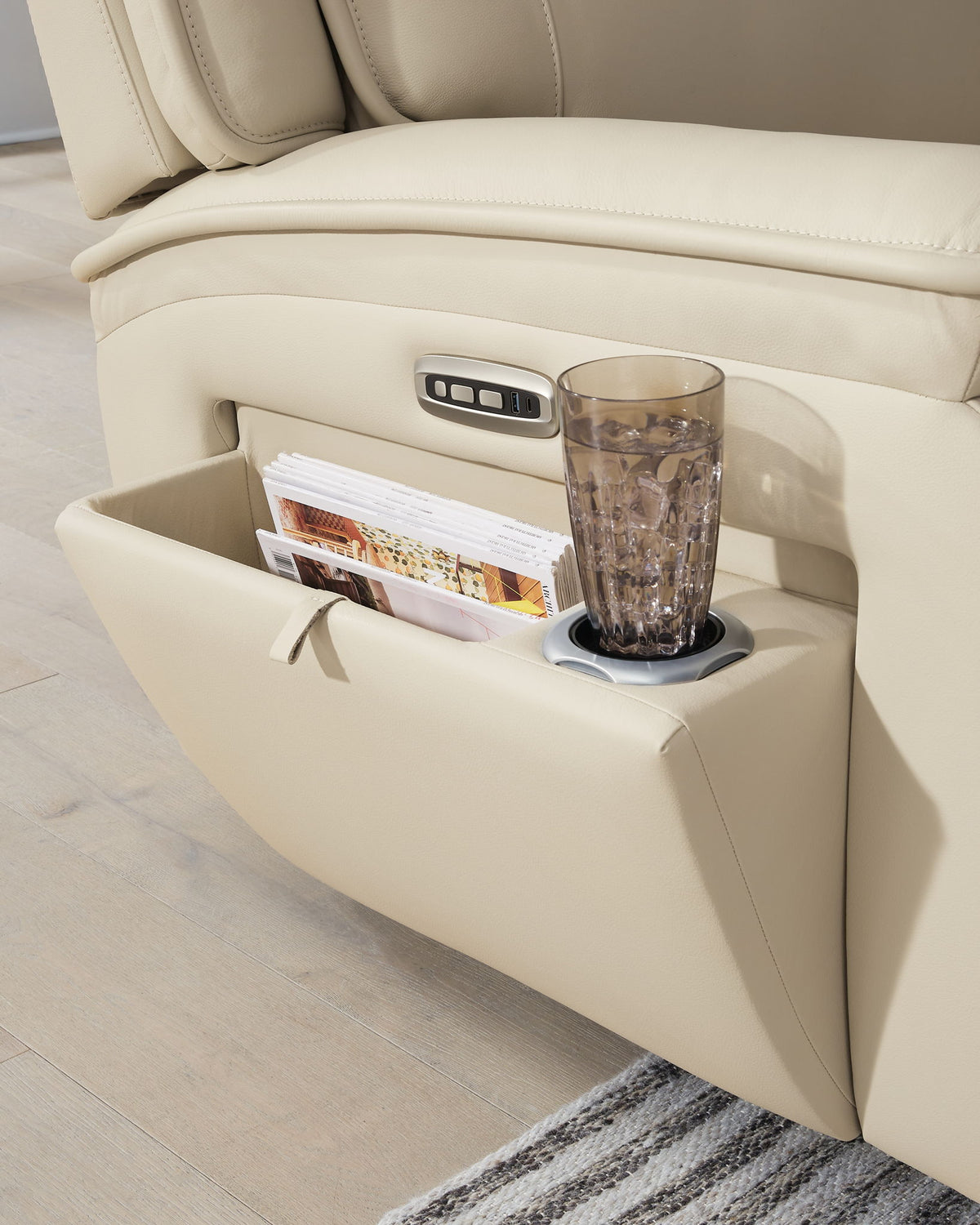 Double Deal - 3-Piece Power Reclining Sofa Sectional - Almond
