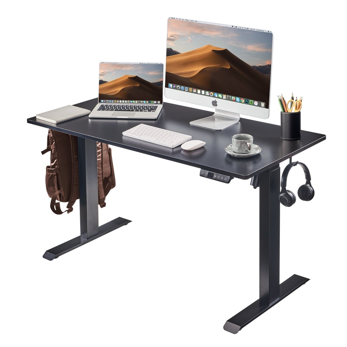 Electric Standing Desk – Black Frame/Black — product view 1
