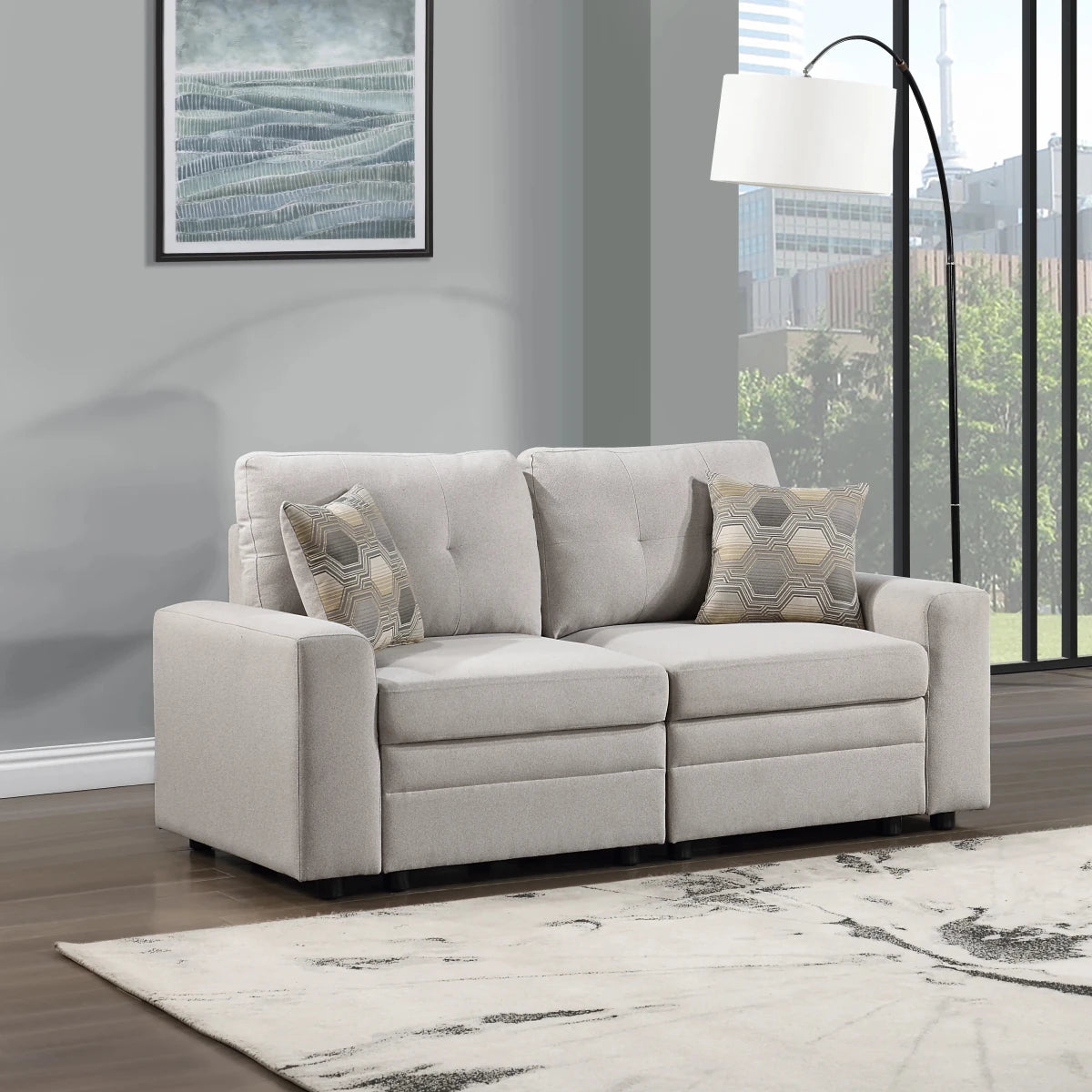 Oceanside Modular Sofa | Modern Tufted Fabric Couch