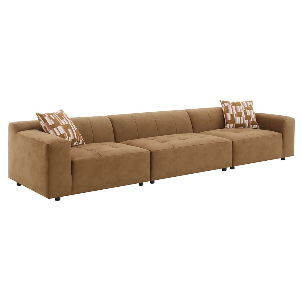 Zoey - Modular - Armless Chair - Chocolate Suede