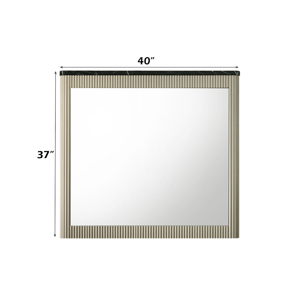 Travonte - Mirror - Gray / Beige