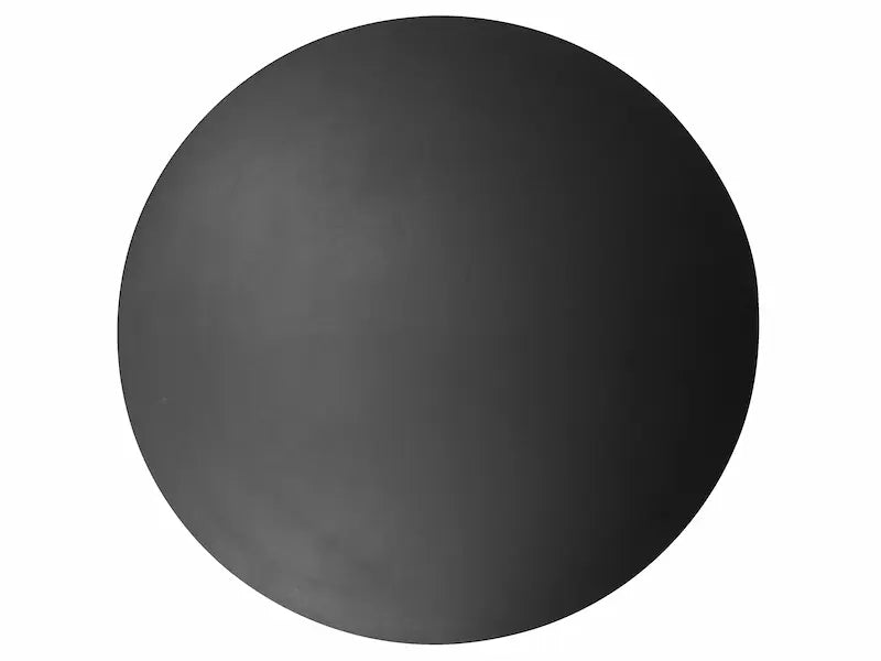 30" Round Black Metal Coffee Table – Modern Small Living Spaces Furniture - Leisure Space