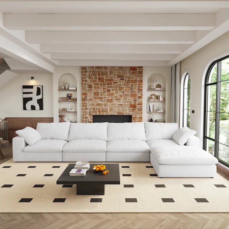 Cloud Modular Sectional Sofa 160" Down - Filled L - Shape | Leisure Space - Leisure Space