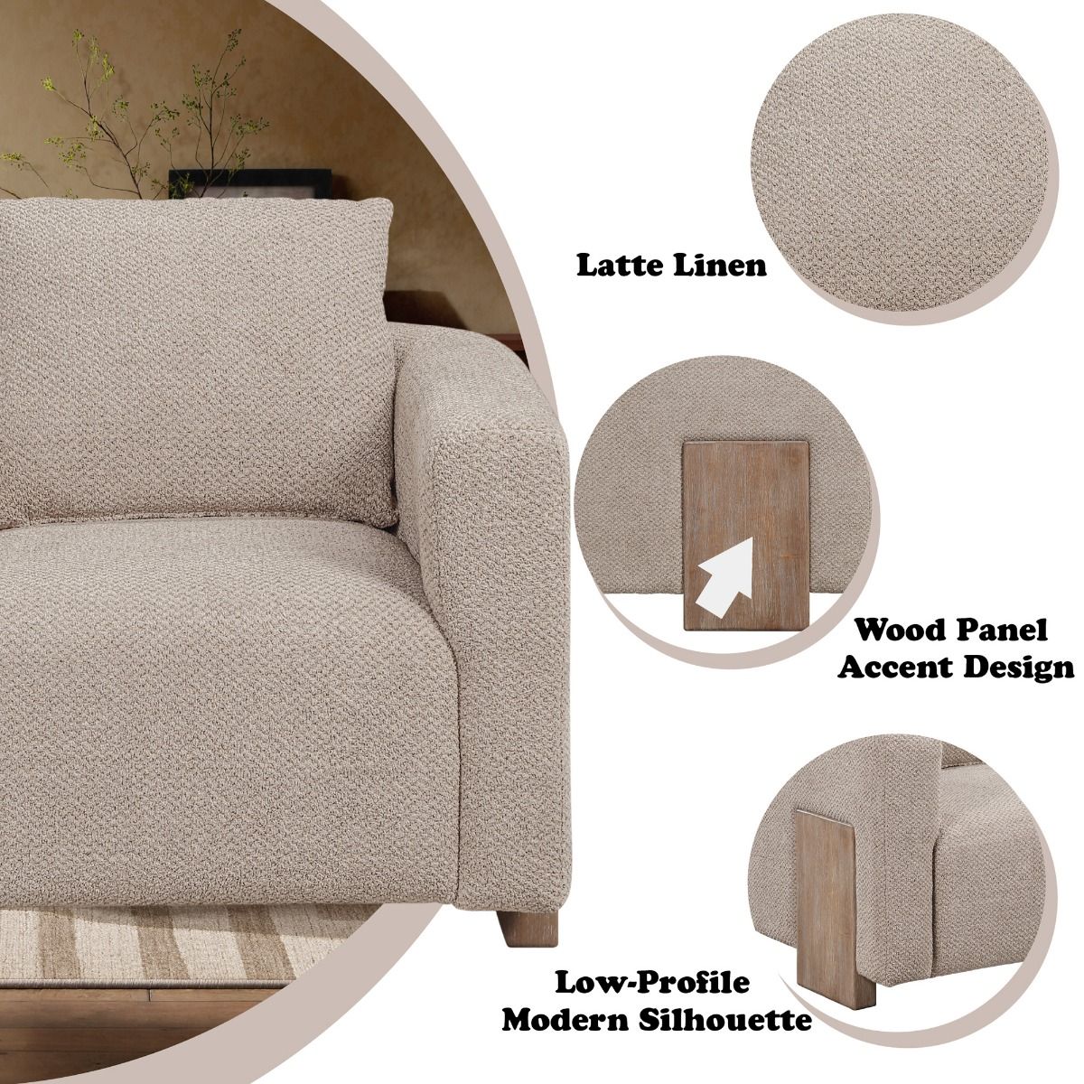 Tryne - Accent Chair - Latte