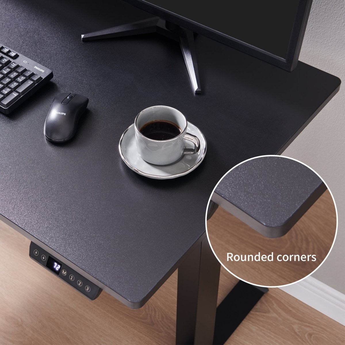 Electric Standing Desk – Black Frame/Black — product view 12