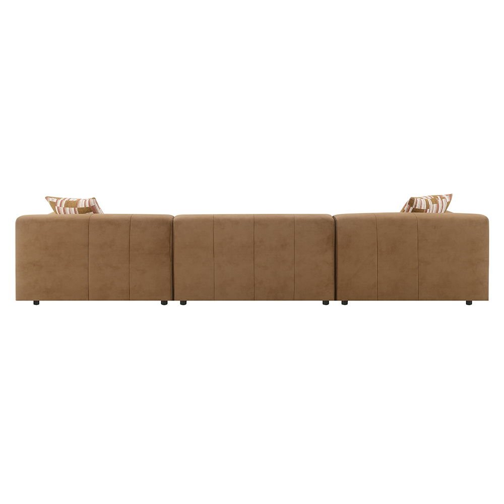 Zoey - Modular - Armless Chair - Chocolate Suede