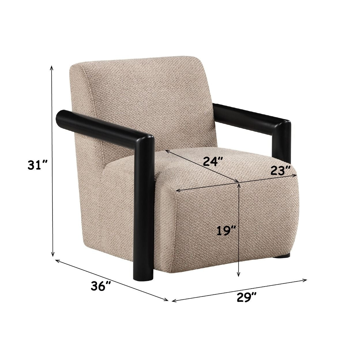 Jetta - Accent Chair - Latte & Black