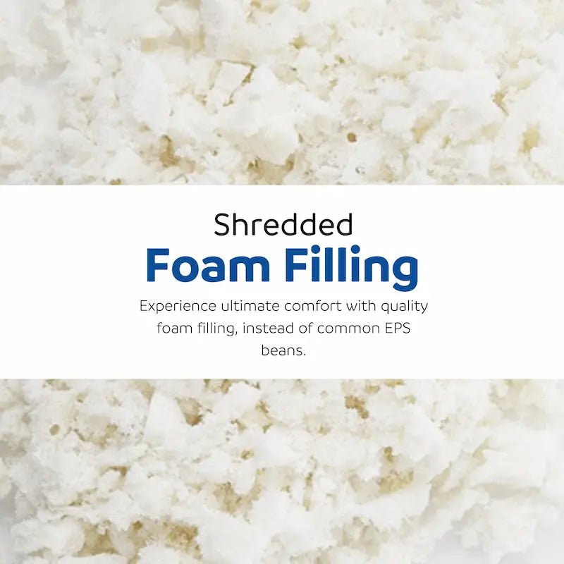 Sealy® Tore Bean Bag Chair – Shredded Foam Filling & Rabbit Fur Upholstery - Leisure Space