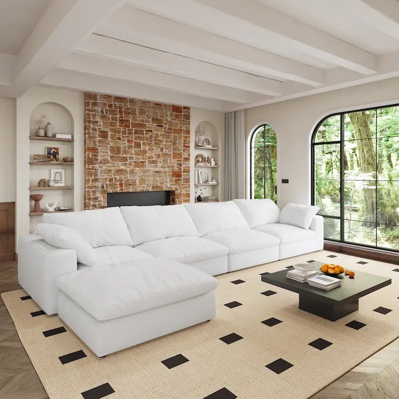 Cloud Modular Sectional Sofa 160" Down - Filled L - Shape | Leisure Space - Leisure Space