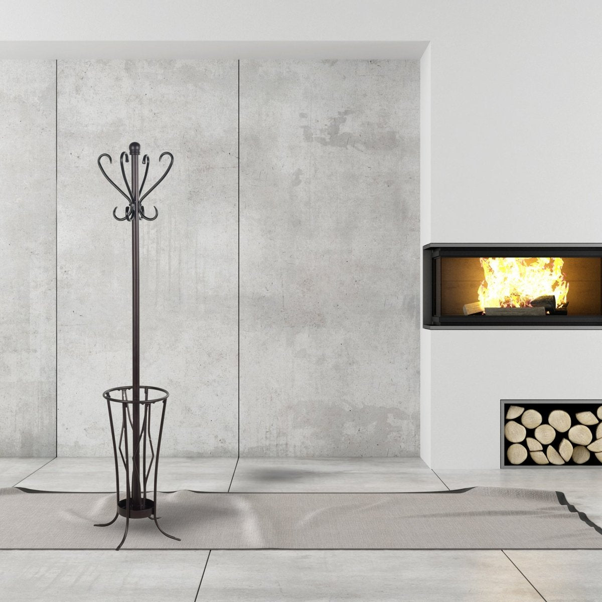 Coat Rack with Umbrella Stand - Leisure Space