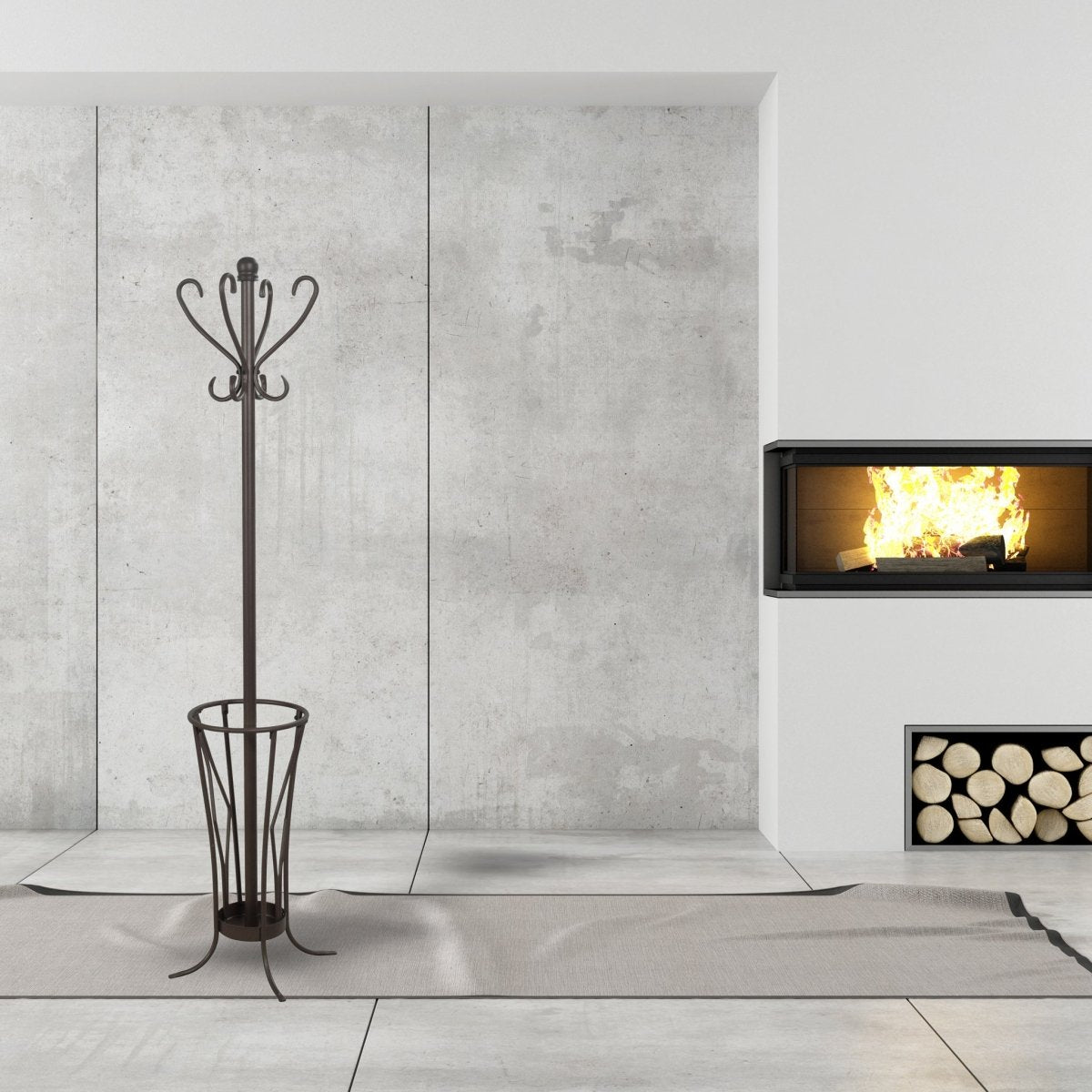 Coat Rack with Umbrella Stand - Leisure Space